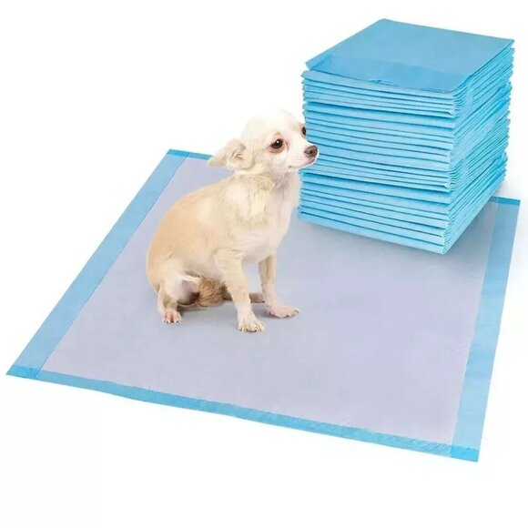 100 Pet Pads for Dogs Ultra-Absorbent Puppy Training Underpad Blue 13in x 18in - Picture 1 of 6